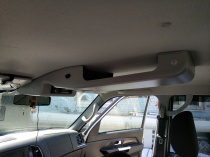 Консоль потолочная УАЗ Патриот 2019, вырез под р/c 140х40 мм,с карманом, серая