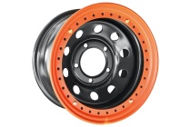 Off-Road Wheels диск Тойота Ленд Крузер 100 стальной черный 5x150 8xR16 d113 ET-3 с бедлоком (оранжевый)