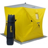 Палатка зимняя HELIOS утепленная Куб 1,8х1,8 (желтый/серый)